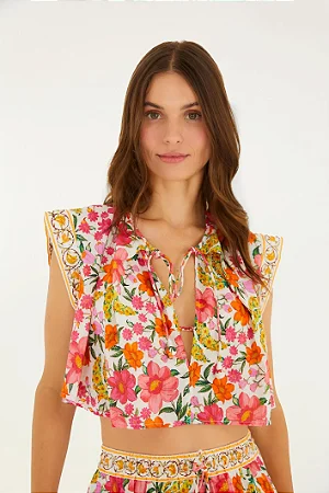 Blusa Estampada Banana Flor FARM 349761