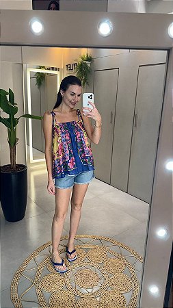 BLUSA LASTEX LENA FARM 351483