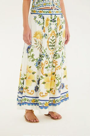 Saia Estampada Floral Emília FARM 352046