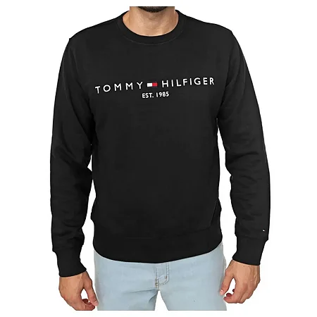 MOLETOM LOGO CLÁSSICO TOMMY LOGO SWEATSHIRT PRETO THMW0MW11596