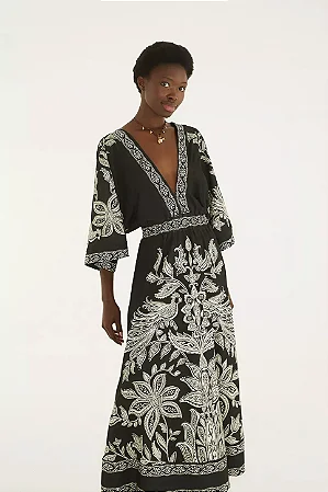 VESTIDO CROPPED CEU DE ARARA ESTAMPADO FARM 359721