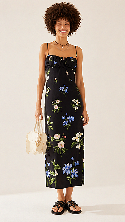 VESTIDO RETO AGUA DE FLOR ESTAMPADA FARM 358236