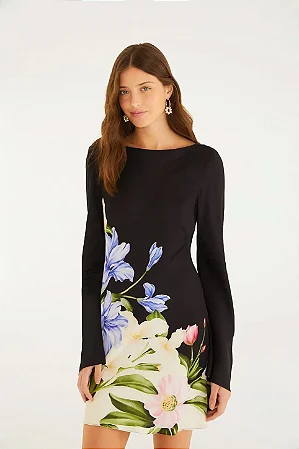 VESTIDO CURTO CEU DE FLOR E ESTAMPADA FARM 359297