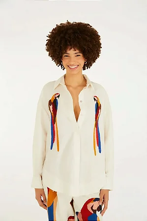CAMISA BORDADA ARARAQUARA BRANCA FARM 359294
