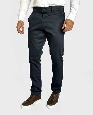 CALCA GUILHERME SOUL SLIM SARJA AZUL MARINHO 101231427