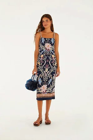 VESTIDO MIDI LEVEZA ROMANTICA ESTAMPADA FARM 373949