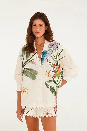 CAMISA HORTA TROPICAL ESTAMPADA FARM 367170