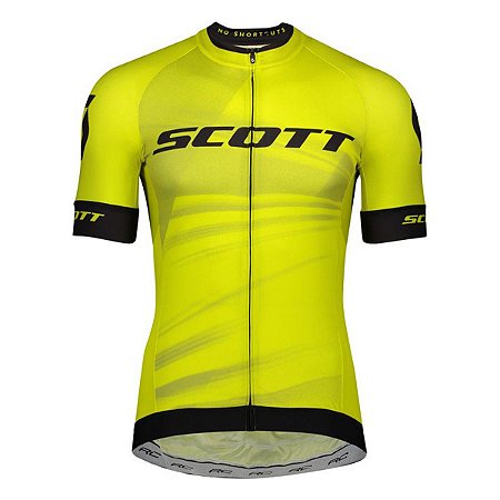 Camisa Ciclismo Scott RC Pro 2020 - Amarelo Preto