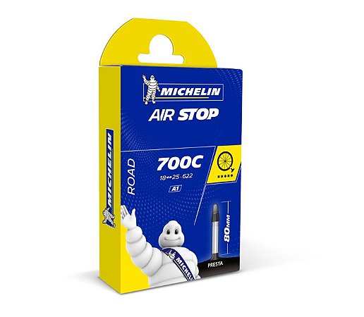 Câmara de Ar Speed Michelin Air Stop 700x18/25 Presta 80mm