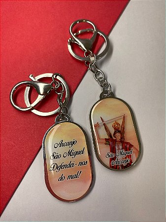 Chaveiro São Miguel Arcanjo Personalizado