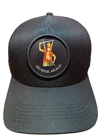 Boné São Miguel Arcanjo – Modelo Trucker Preto / Personalizado