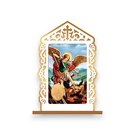 Oratório de mesa São Miguel Arcanjo