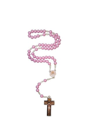 Terço Infantil Rosa 8 mm