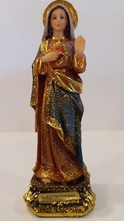 Imagem Sagrado Coração de Maria importada 21,6cm