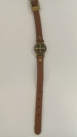 Pulseira em couro São Bento marron