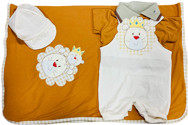Saída de Maternidade Dijele  Ref: 266101 com 3 peças