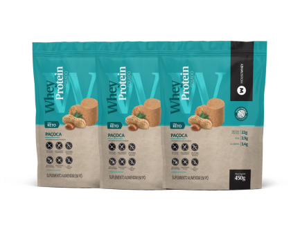 Compre 2 Leve 3 - Whey Protein Isolado paçoca  450g