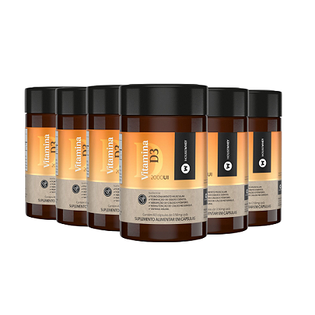 COMBO 6 unidades VITAMINA D3 2000 UI - 180 caps