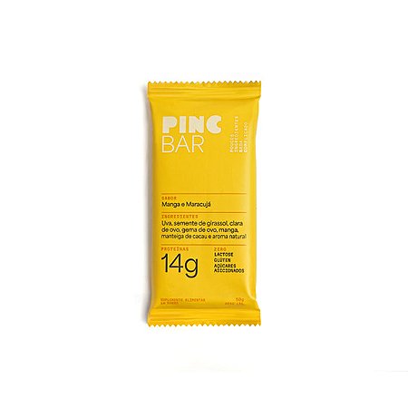 PINCBAR - Barra de Proteína - Manga e Maracujá - 50g