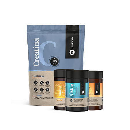 KIT FULL HEALTH – CREATINA, ÔMEGA-3, MAGNÉSIO E VITAMINA D3