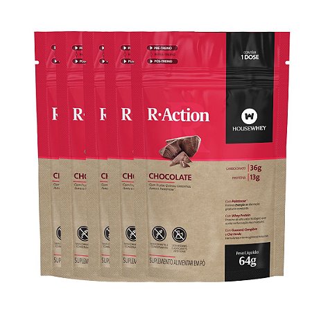 R-ACTION - CHOCOLATE - caixa com 12 sachês de 64g