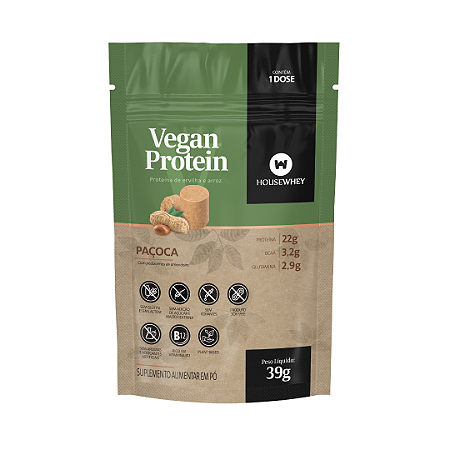 VEGAN PROTEIN PAÇOCA - caixa com 15 sachês de 39g