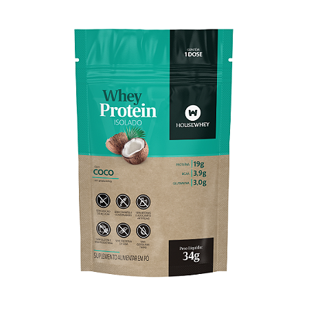 WHEY PROTEIN ISOLADO - COCO - caixa com 15 sachês de 34g