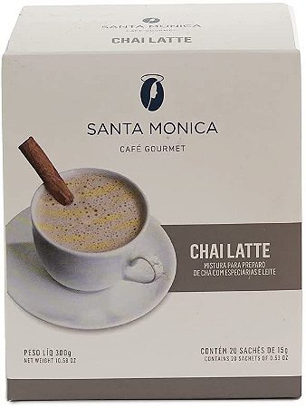 Chai Latte Monodose Santa Monica - 20 sachês de 15g cada