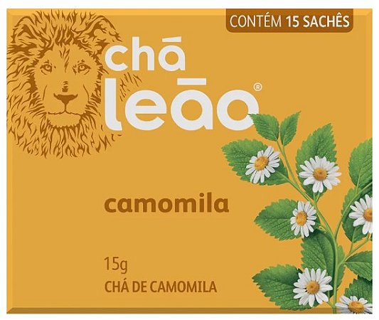 Chá Leão Camomila 15g em sachês - 15 Unidades