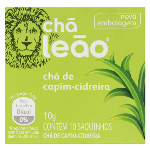 Chá Leão Capim Cidreira 10g em sachês - 10 Unidades