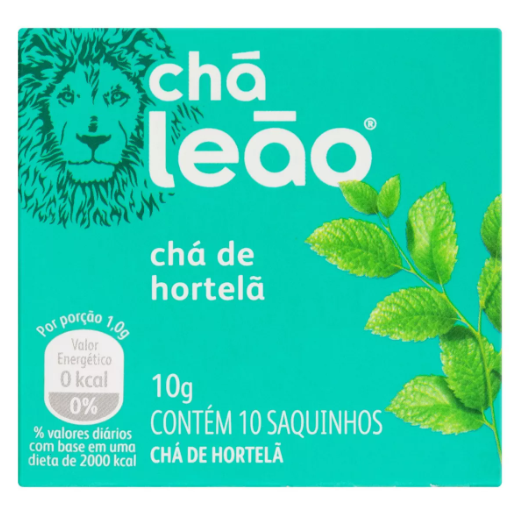 Chá Leão Hortelã 10g em sachês - 10 Unidades