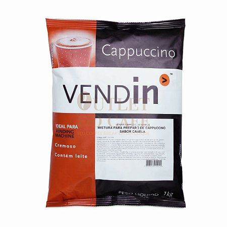 Cappuccino Solúvel sabor Canela - Vendin - 1kg