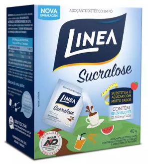 Adoçante em Pó Sucralose Linea - 50 sachês de 800mg