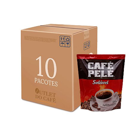 Café Pelé Solúvel 500g - Caixa c/ 10 unid.