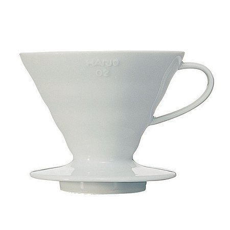 Coador Hario V60 Cerâmica Branco Tamanho 02