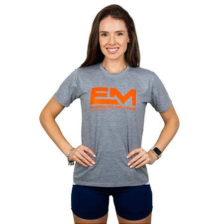 Camiseta Babylook EM Feminina Cinza