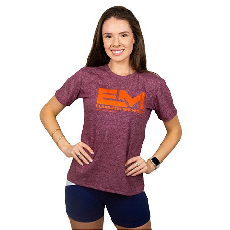 Camiseta Babylook EM Feminina Bordô