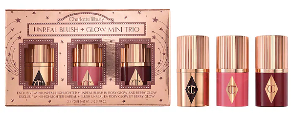 Charlotte Tilbury Mini Unreal Blush + Glow Trio