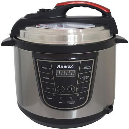 Panela de Pressão Elétrica Digital 5 Litros Timer Multifuncional Arroz Sopa Carne Amvox APS 005