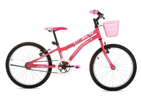 Bicicleta Nina Com Cesta Aro 20 Rosa/Fosco-Houston