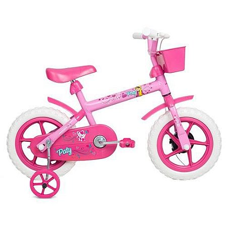 Bicicleta Aro 12 Fem Paty Rosa c/ Ac Fuscsia Veden Bike