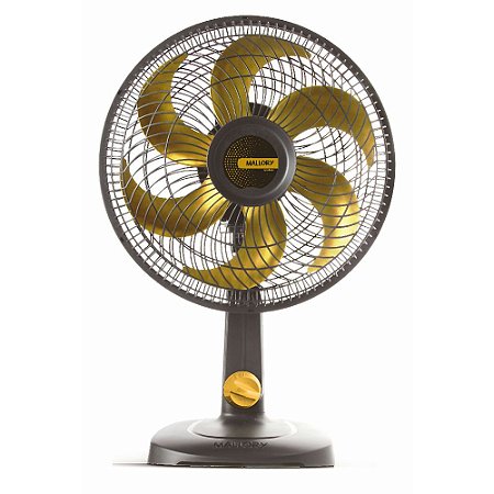 Ventilador de Mesa Mallory TS30 30cm Preto Dourado - 3 Velocidades 220V