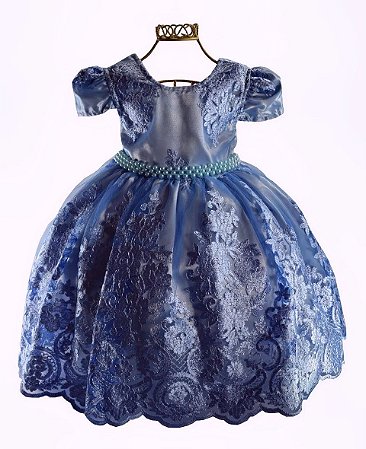 vestido realeza azul