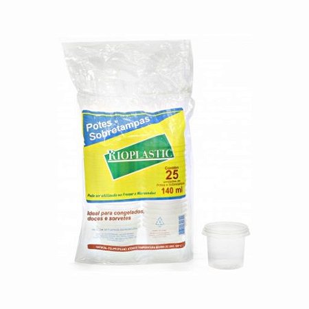 Pote Redondo 140ml Rioplastic 50 Unidades