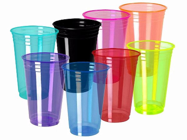 Copo Descartavel 330ml Balada Neon Copobras 25 Unidades