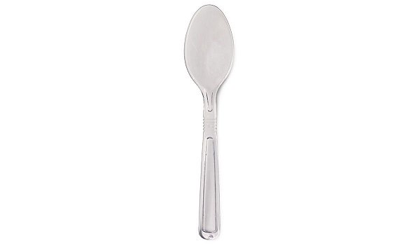 Colher Descartável Extra Forte Cristal Strawplast 500 Unidades