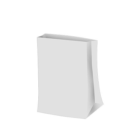 Saco Ecológico De Papel Branco P 17,5x9x27cm Delivery 50 Unidades
