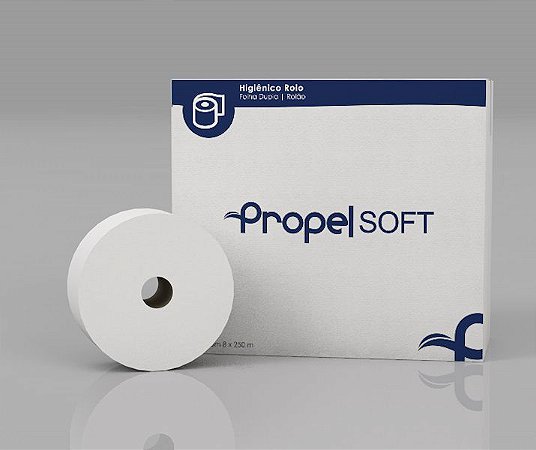 Papel Higiênico Rolão Folha Dupla 30gr Soft 8x250 Unidades