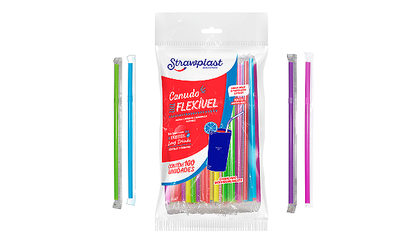 CANUDO FLEXiVEL MISTO 21CM STRAWPLAT 500 UNIDADES