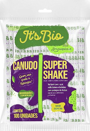 CANUDO SUPER SHAKE BIO 10MM STRAWPLAST 1500 UNIDADES